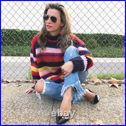 Zara Oversized Mohair Striped Sweater Jumper Oversize Wool Sweater Stripes