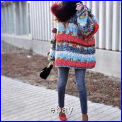 Zara Striped Sweater Jumper Pompoms 6756/100 Bloggers M Medium