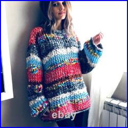 Zara Striped Sweater Jumper Pompoms 6756/100 Bloggers M Medium