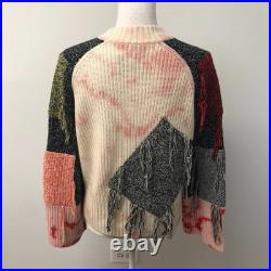 Zoe Jordan Cashmere Wool Sweater Jumper Womens Medium Large Flare Sleeve Artsy