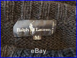 -vintage Original Polo Ralph Lauren Crest Wool Sweater Medium